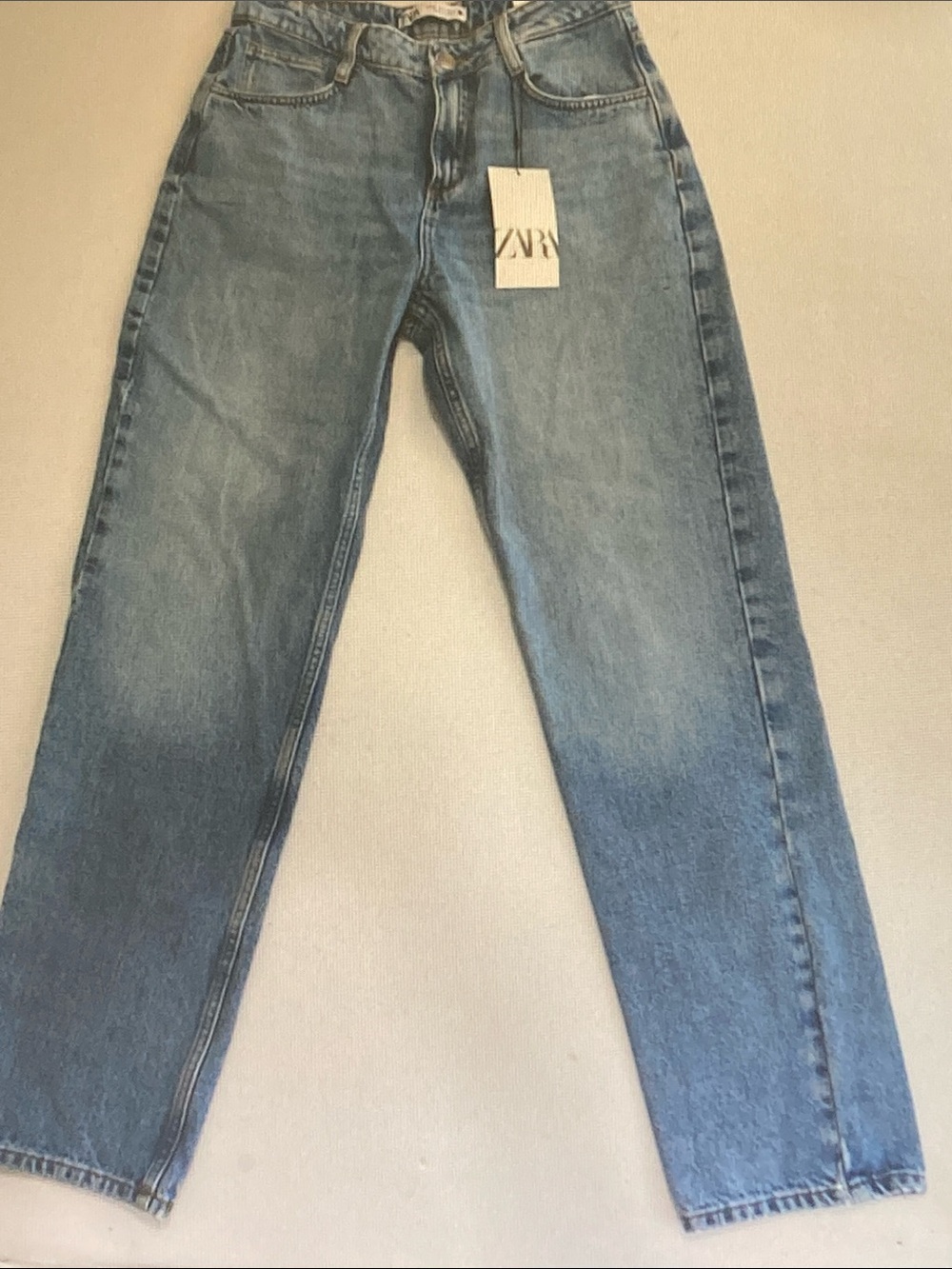 ZARA Mid Wash Straight Leg Jeans